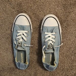 Ligh blue Converse slip ons